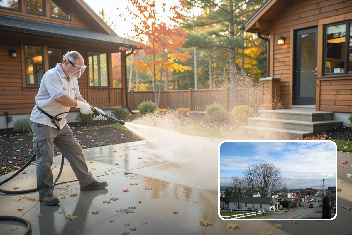 Fall Exterior Cleaning in Langley, Island County, WA - Strips away summer dust and the season's early leaf and needle fall