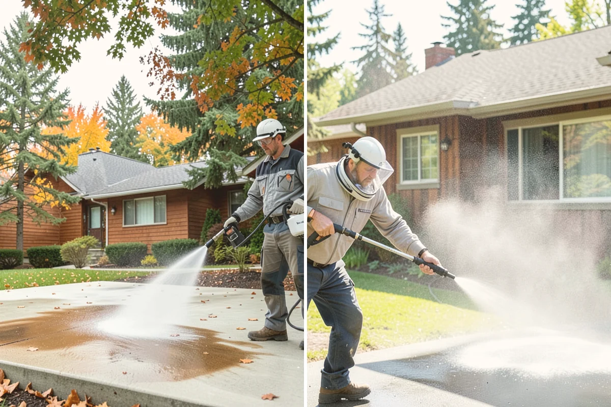 Fall Exterior Cleaning in Lynnwood, Snohomish County, WA - Clear loose leaves and conifer needles from target surfaces