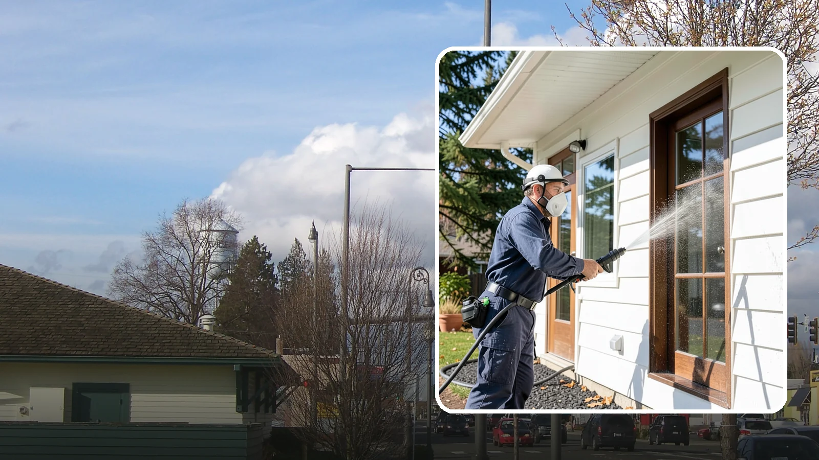 Fall Exterior Cleaning in Marysville, Snohomish County, WA - A fall exterior cleaning removes summer's dust and the first flush of autumn debris before Washington's wet season sets in.
