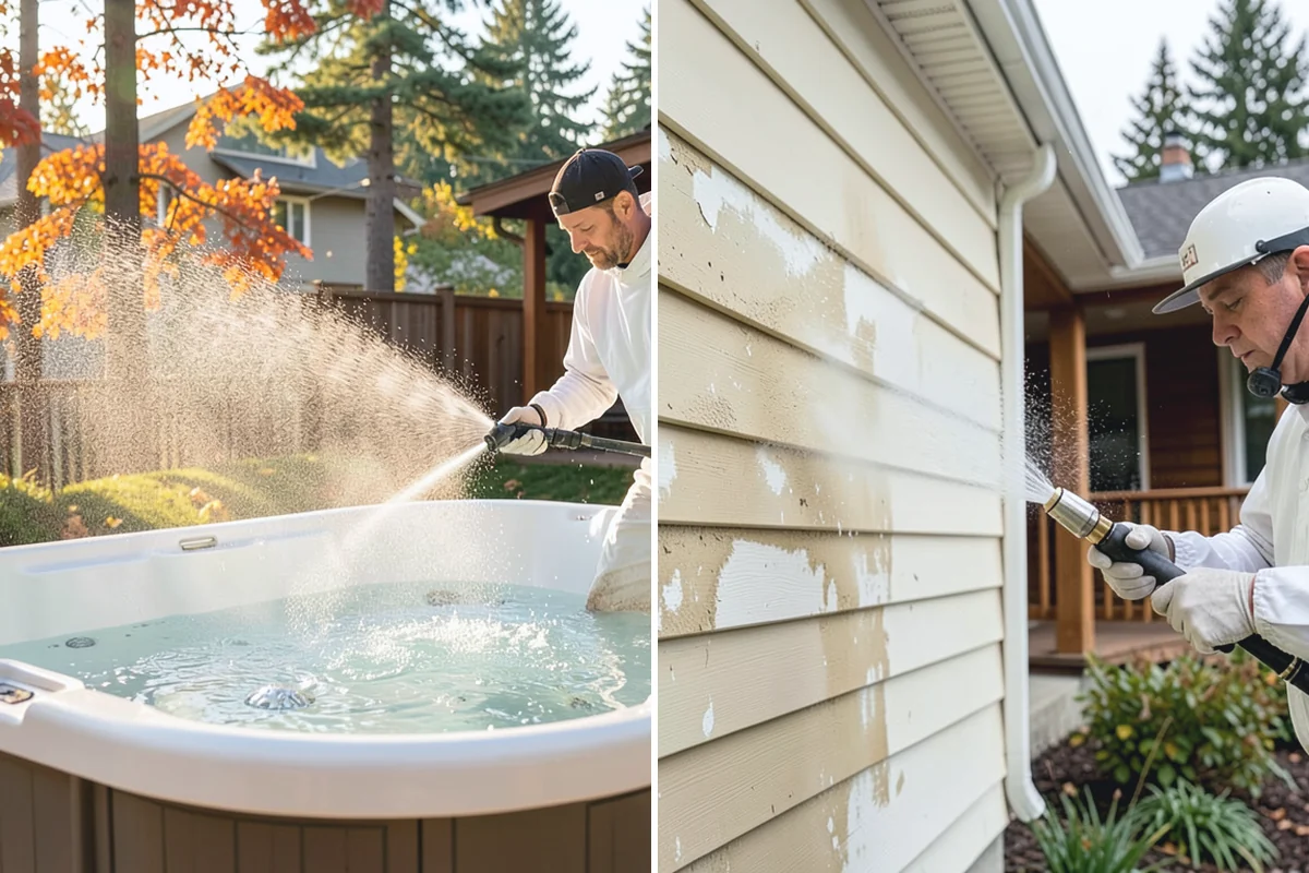 Fall Exterior Cleaning in Marysville, Snohomish County, WA - Clear loose leaves and conifer needles from target surfaces