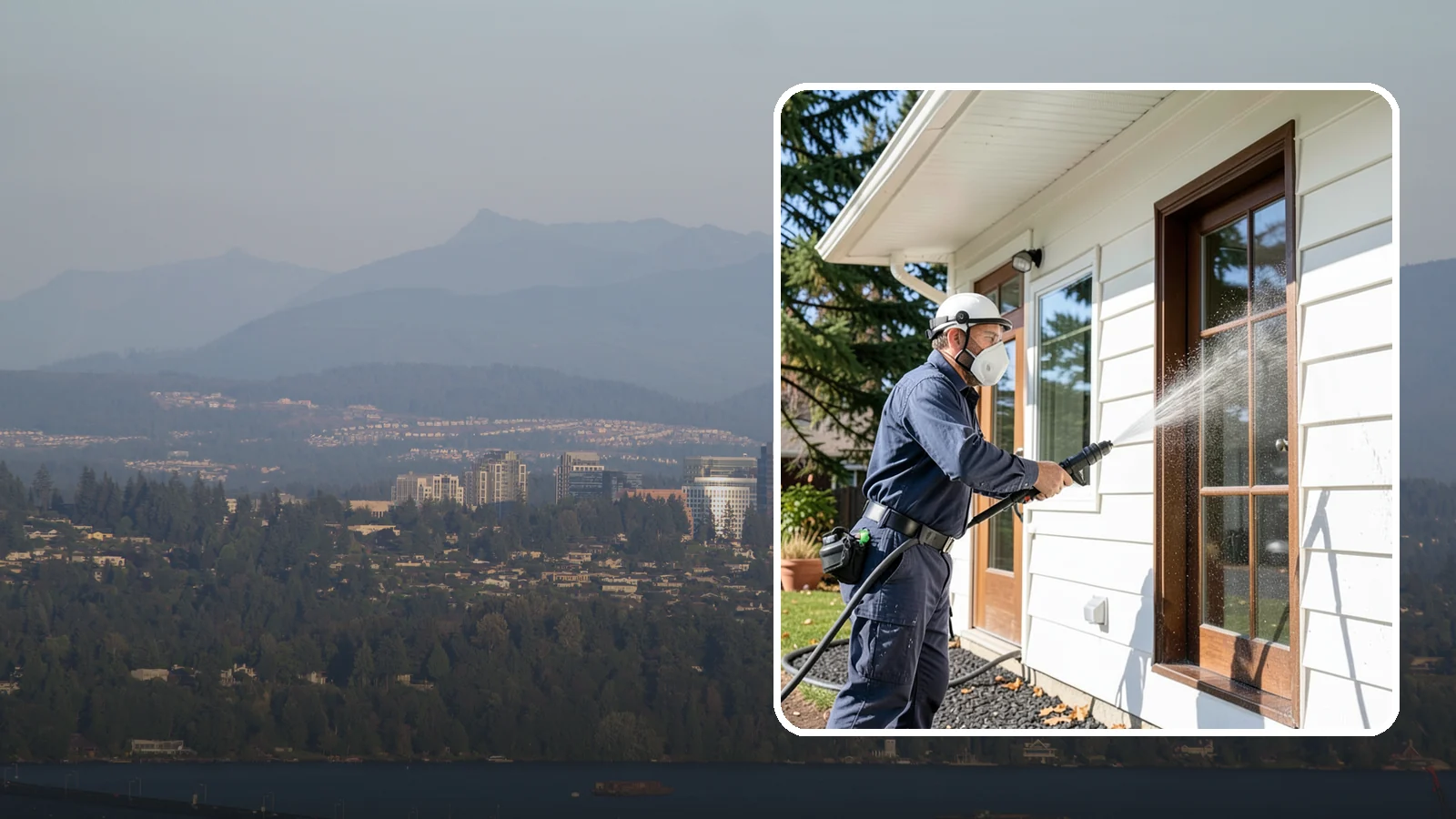 Fall Exterior Cleaning in Medina, King County, WA - A fall exterior cleaning removes summer's dust and the first flush of autumn debris before Washington's wet season sets in.