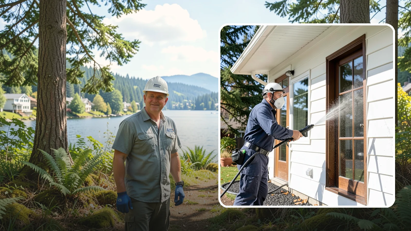 Fall Exterior Cleaning in Milton, King County, WA - A fall exterior cleaning removes summer's dust and the first flush of autumn debris before Washington's wet season sets in.