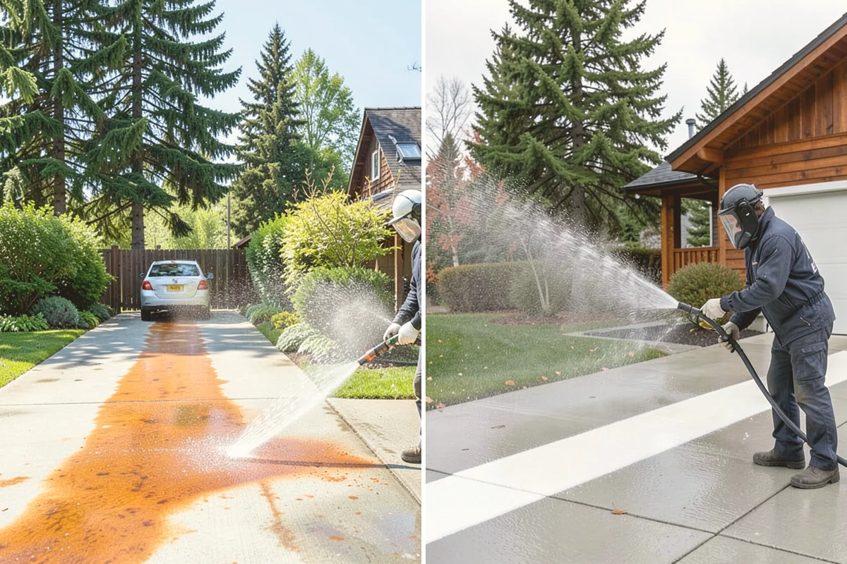 Fall Exterior Cleaning in Milton, King County, WA - Clear loose leaves and conifer needles from target surfaces