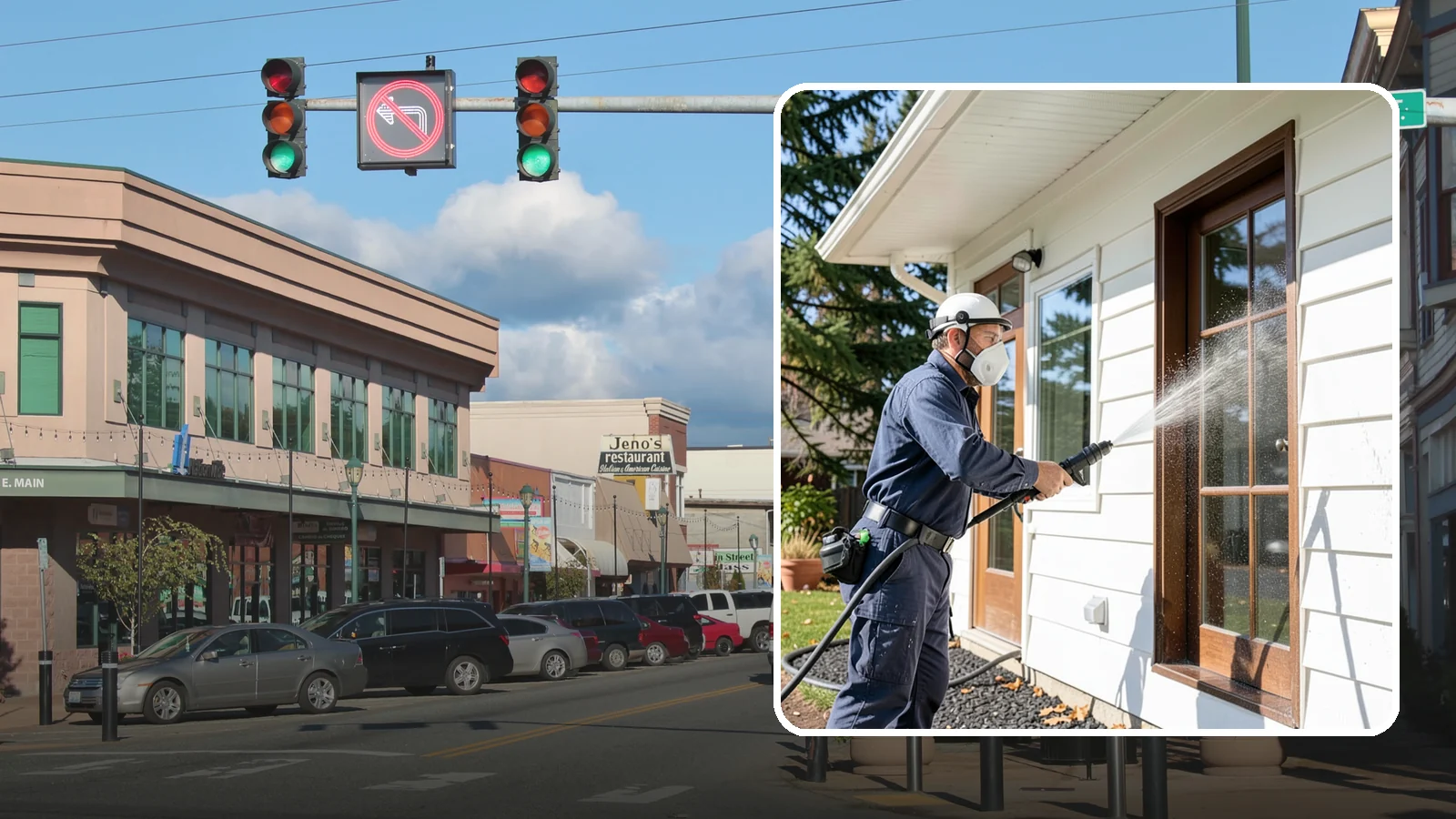 Fall Exterior Cleaning in Monroe, Snohomish County, WA - A fall exterior cleaning removes summer's dust and the first flush of autumn debris before Washington's wet season sets in.