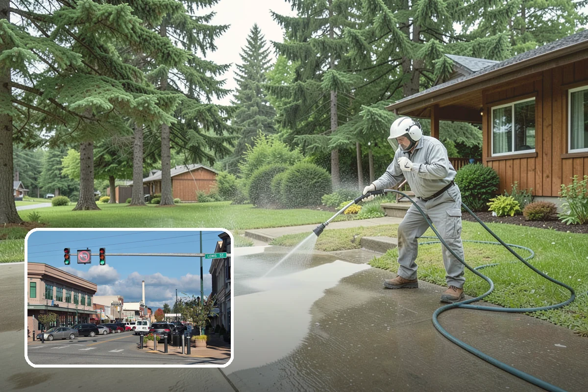 Fall Exterior Cleaning in Monroe, Snohomish County, WA - Strips away summer dust and the season's early leaf and needle fall
