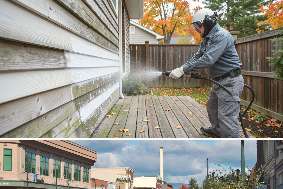 Fall Exterior Cleaning in Monroe, Snohomish County, WA - September through early November works best, after the summer growing season and before persistent winter rain arrives.