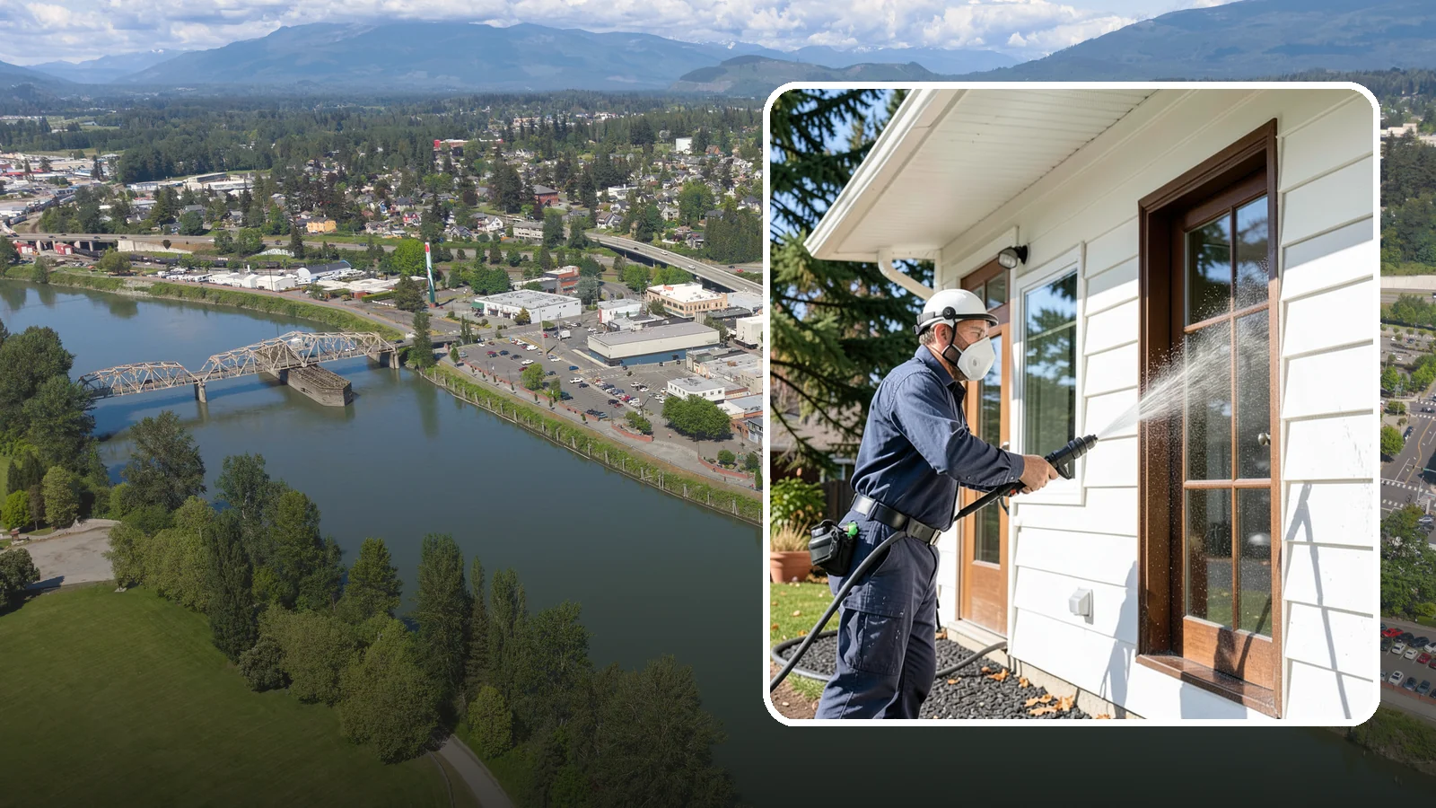 Fall Exterior Cleaning in Mount Vernon, Skagit County, WA - A fall exterior cleaning removes summer's dust and the first flush of autumn debris before Washington's wet season sets in.
