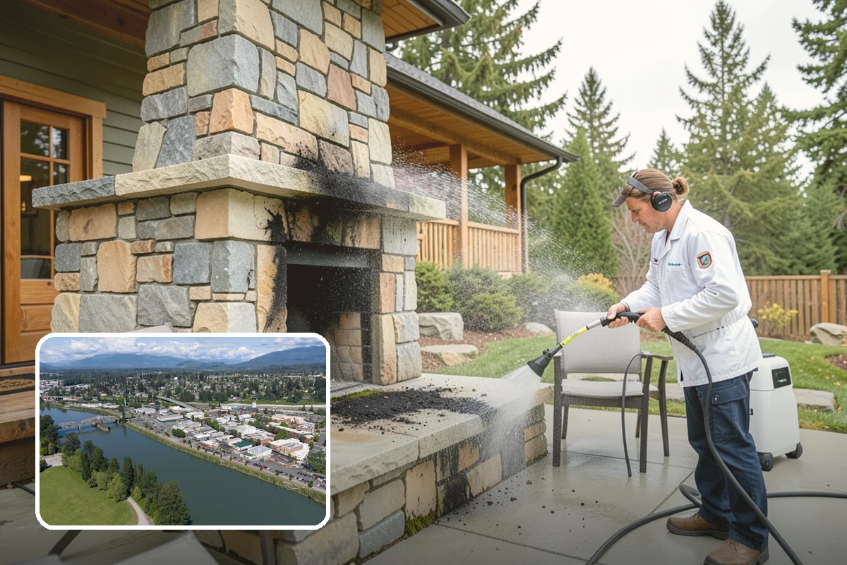 Fall Exterior Cleaning in Mount Vernon, Skagit County, WA - Strips away summer dust and the season's early leaf and needle fall