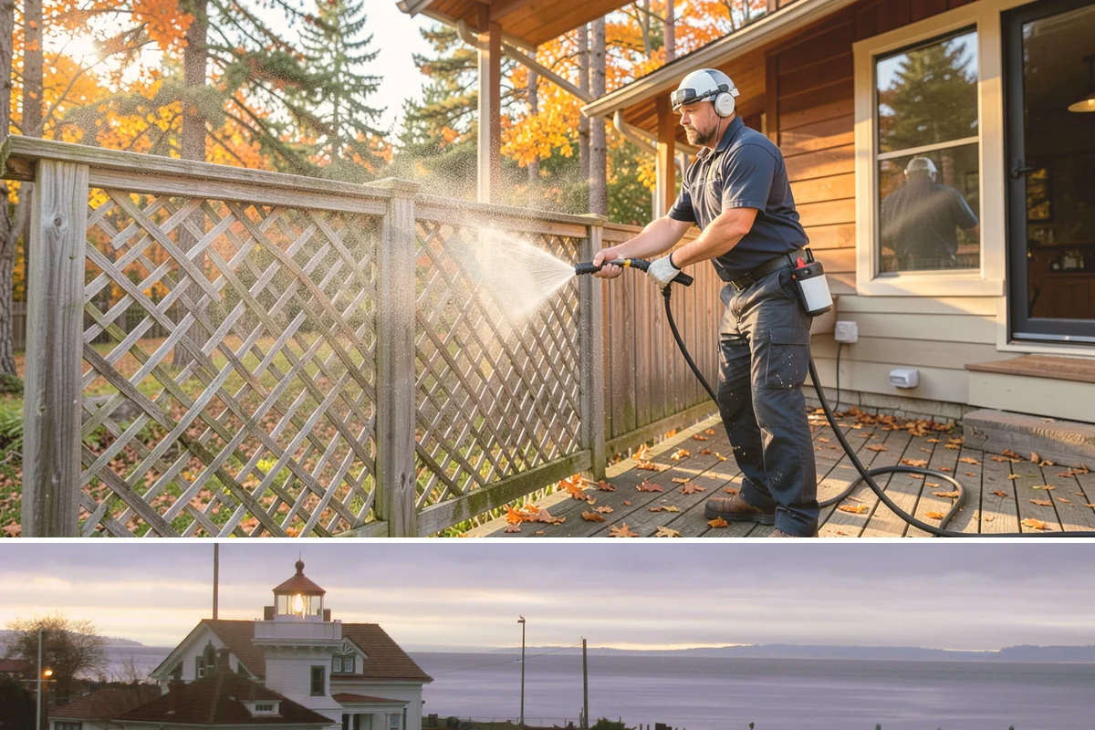 Fall Exterior Cleaning in Mukilteo, Snohomish County, WA - September through early November works best, after the summer growing season and before persistent winter rain arrives.