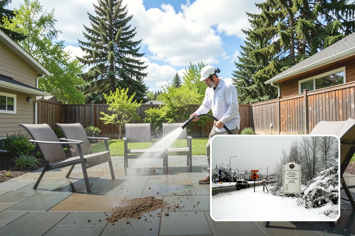 Fall Exterior Cleaning in Newcastle, King County, WA - Strips away summer dust and the season's early leaf and needle fall