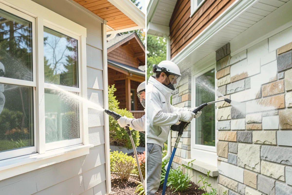 Fall Exterior Cleaning in Newcastle, King County, WA - Clear loose leaves and conifer needles from target surfaces