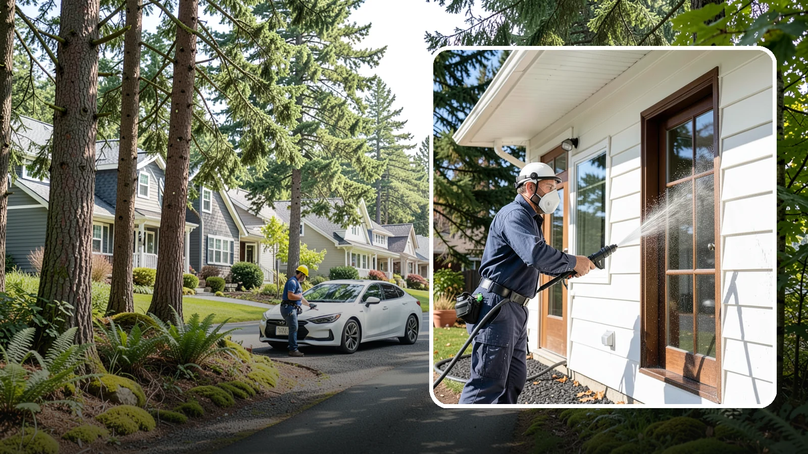 Fall Exterior Cleaning in Normandy Park, King County, WA - A fall exterior cleaning removes summer's dust and the first flush of autumn debris before Washington's wet season sets in.