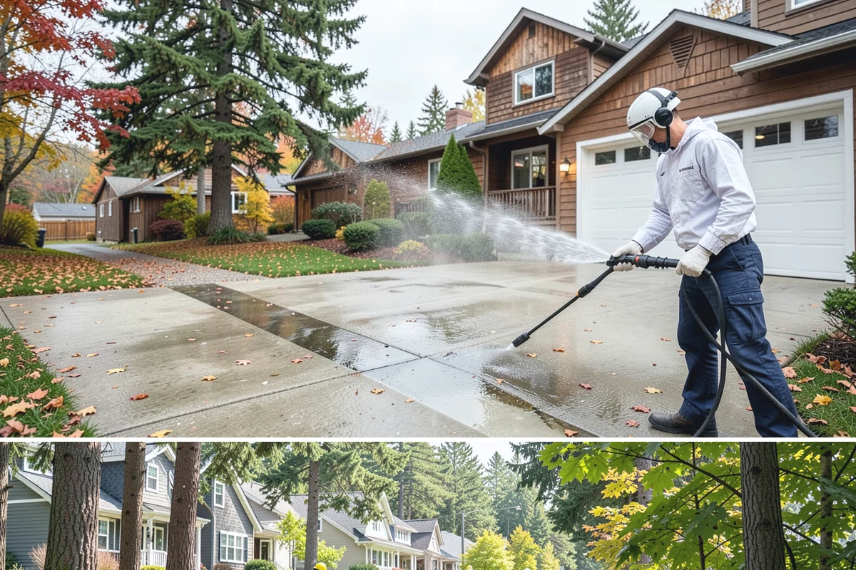 Fall Exterior Cleaning in Normandy Park, King County, WA - September through early November works best, after the summer growing season and before persistent winter rain arrives.