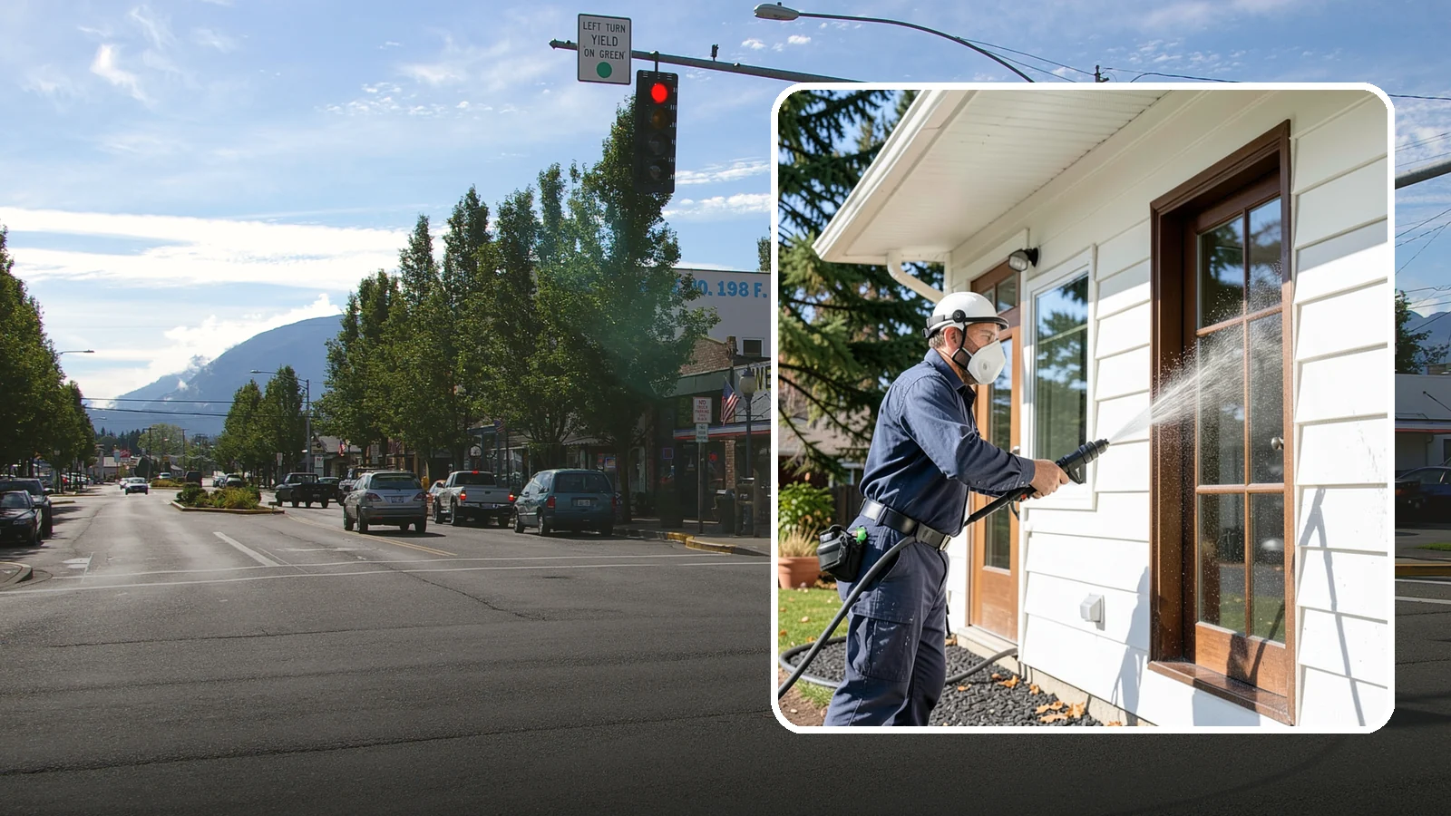 Fall Exterior Cleaning in North Bend, King County, WA - A fall exterior cleaning removes summer's dust and the first flush of autumn debris before Washington's wet season sets in.
