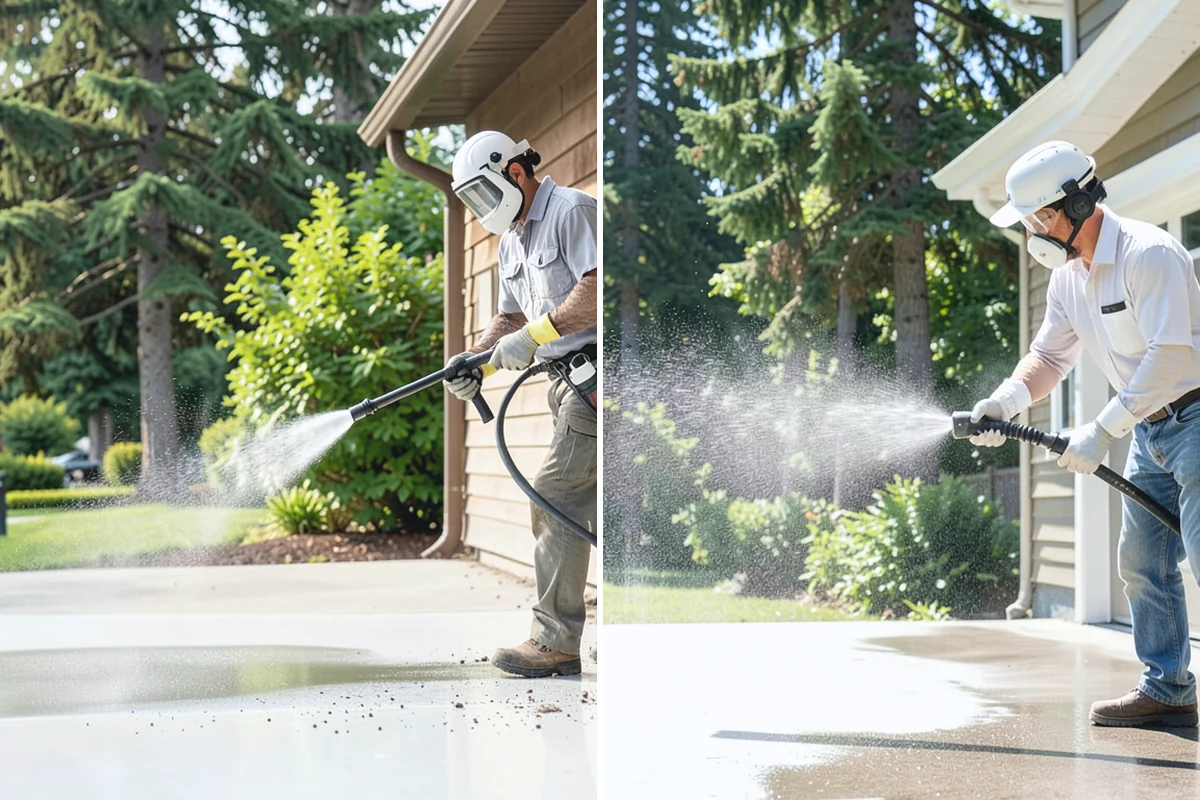 Fall Exterior Cleaning in Redmond, King County, WA - Clear loose leaves and conifer needles from target surfaces