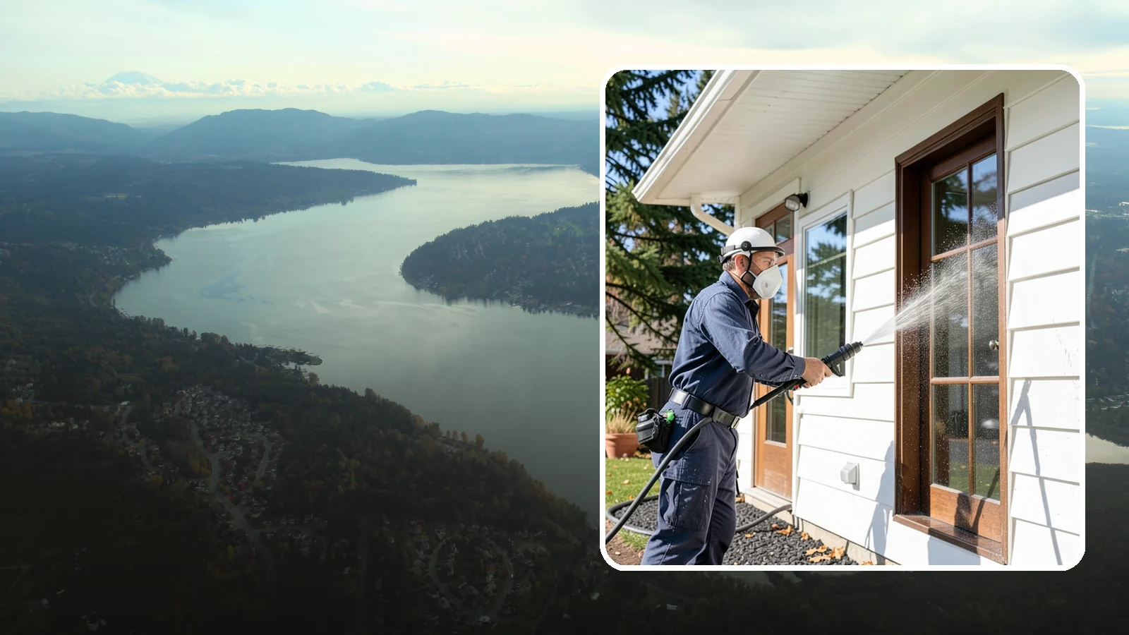 Fall Exterior Cleaning in Sammamish, King County, WA - A fall exterior cleaning removes summer's dust and the first flush of autumn debris before Washington's wet season sets in.