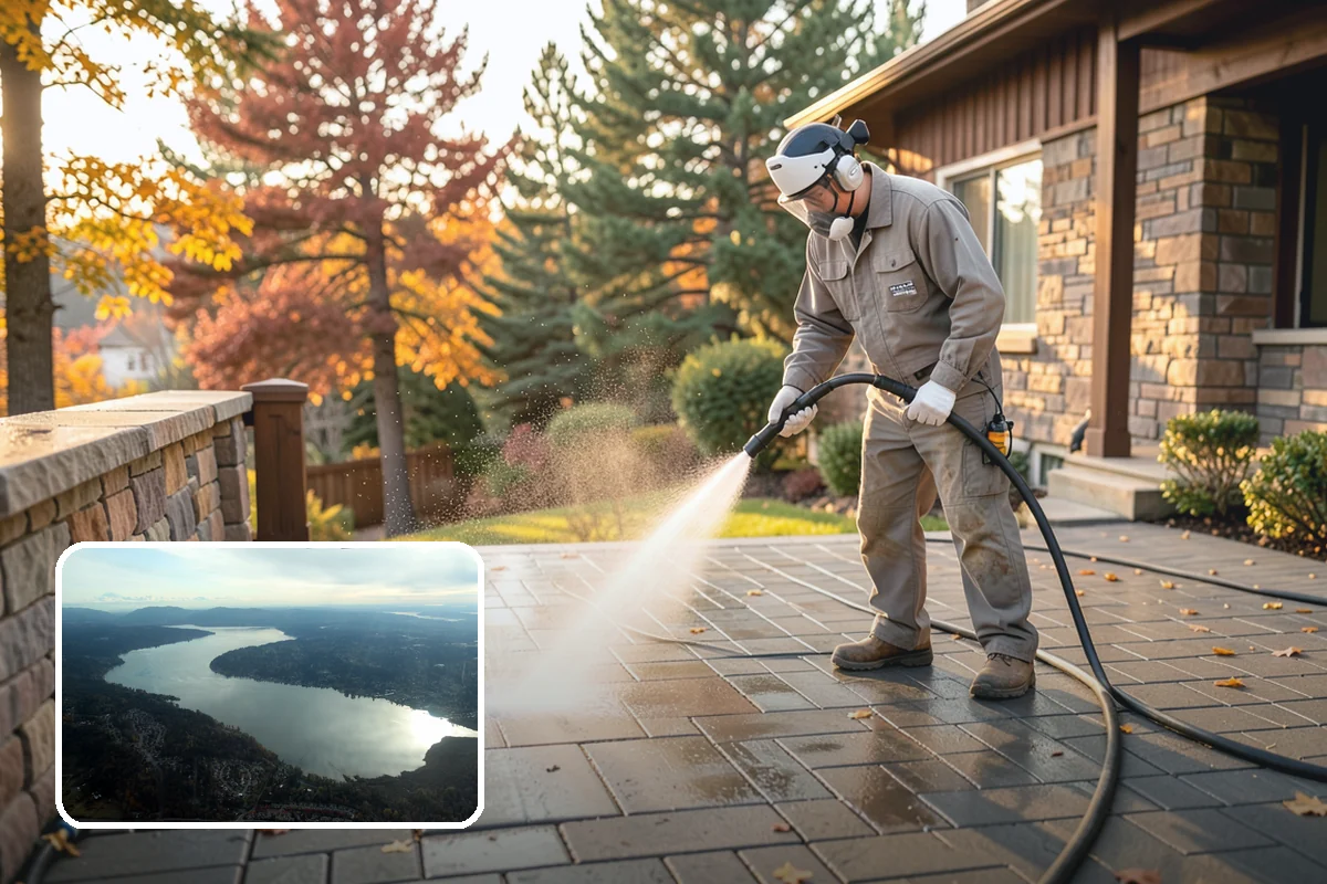 Fall Exterior Cleaning in Sammamish, King County, WA - Strips away summer dust and the season's early leaf and needle fall