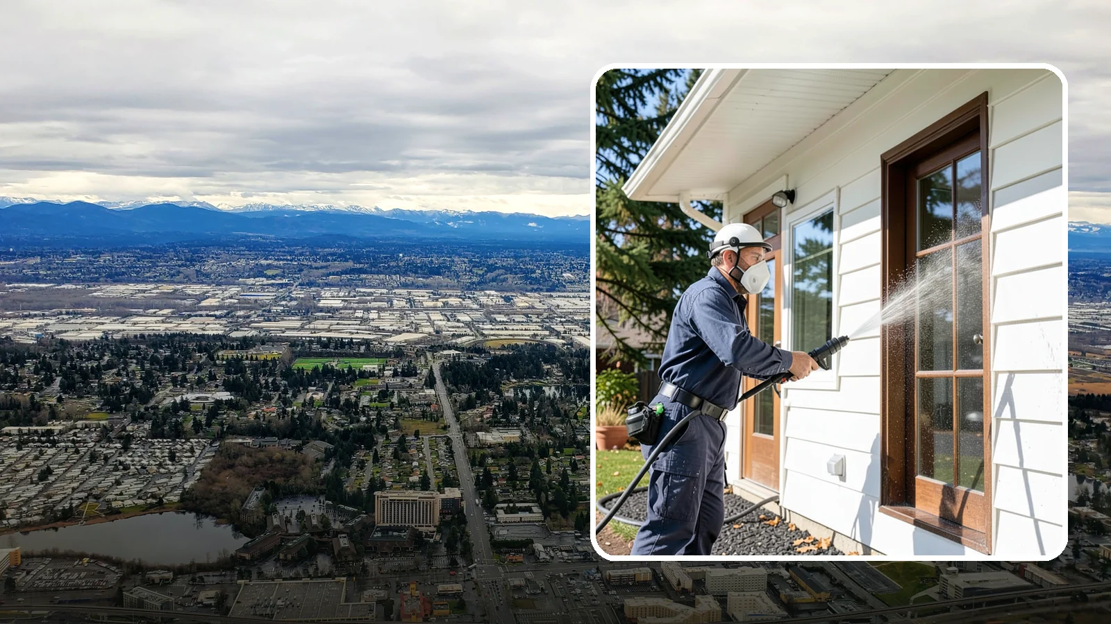 Fall Exterior Cleaning in SeaTac, King County, WA - A fall exterior cleaning removes summer's dust and the first flush of autumn debris before Washington's wet season sets in.