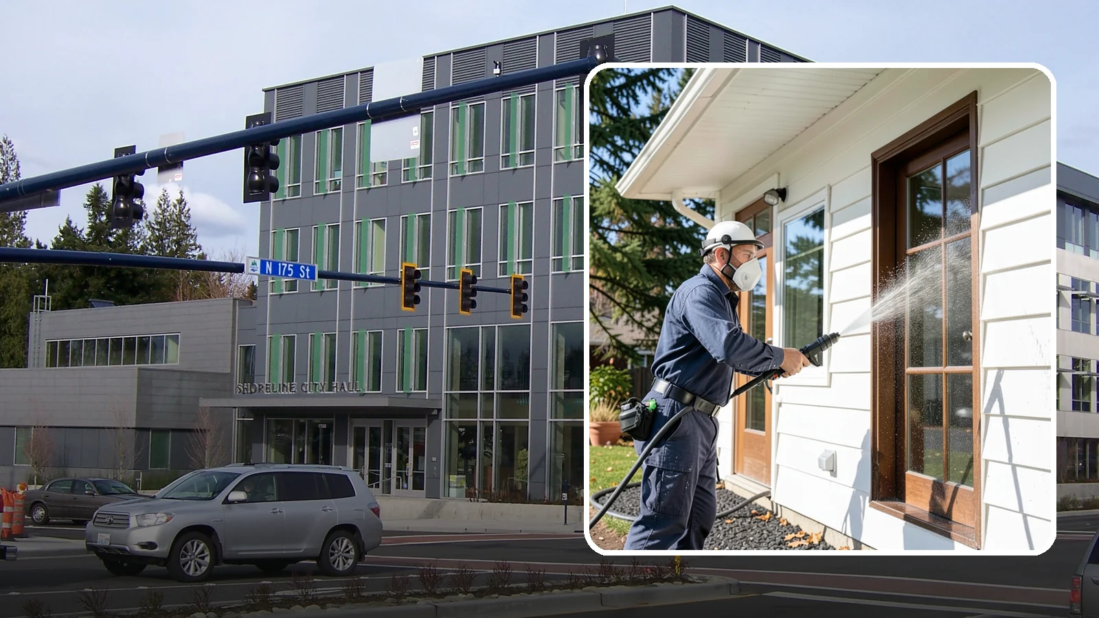 Fall Exterior Cleaning in Shoreline, King County, WA - A fall exterior cleaning removes summer's dust and the first flush of autumn debris before Washington's wet season sets in.
