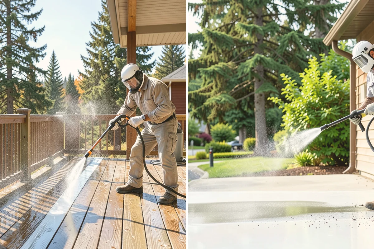 Fall Exterior Cleaning in Snohomish, Snohomish County, WA - Clear loose leaves and conifer needles from target surfaces