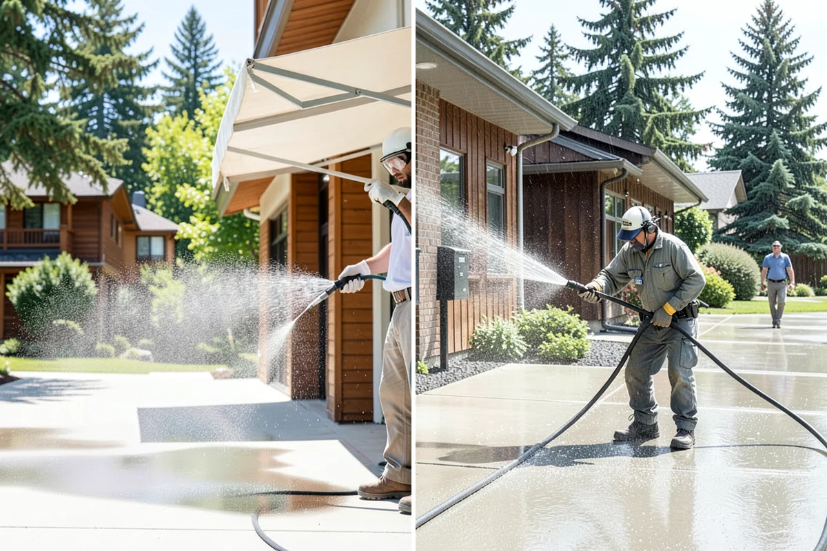Fall Exterior Cleaning in Snoqualmie, King County, WA - Clear loose leaves and conifer needles from target surfaces
