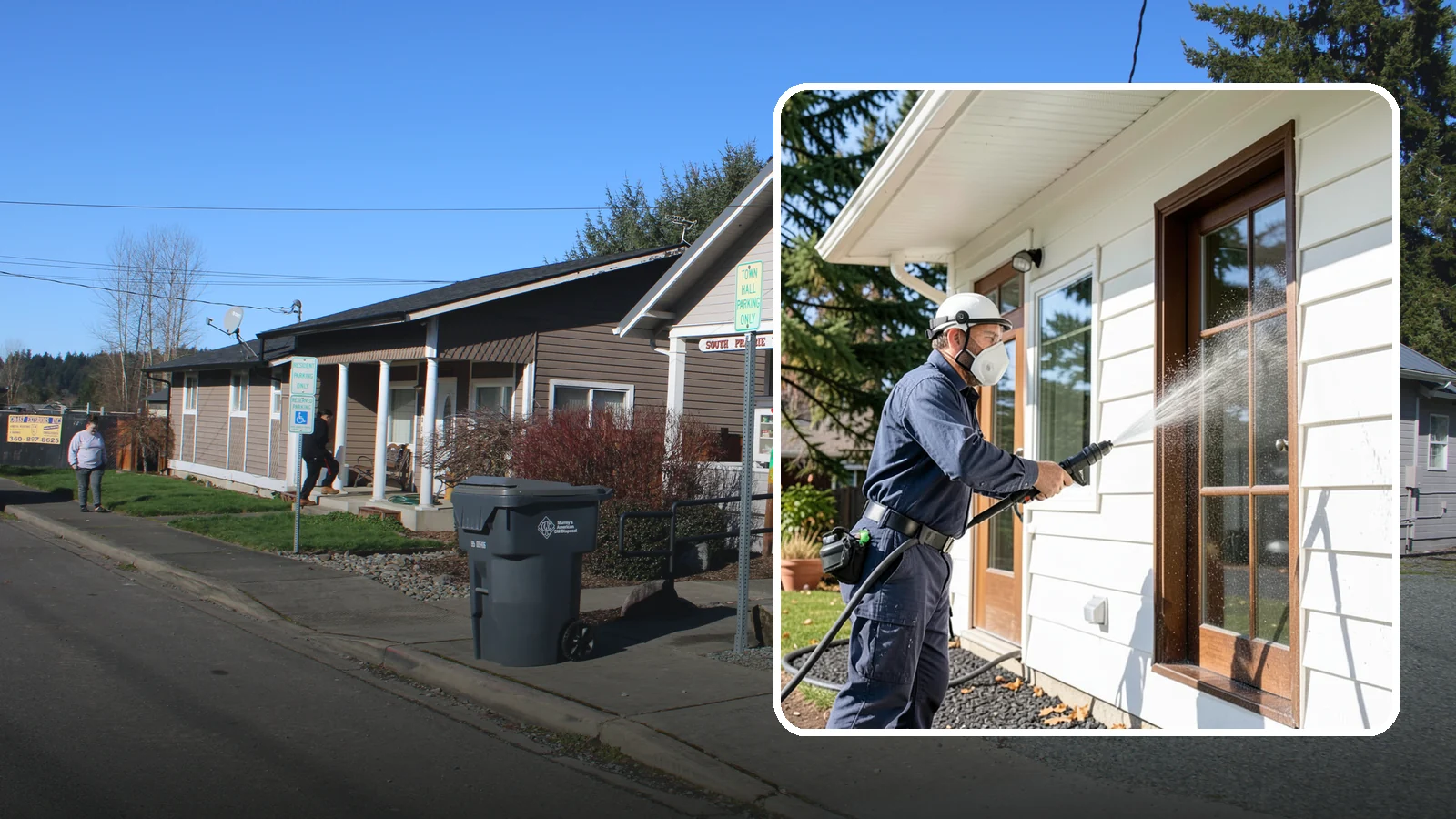 Fall Exterior Cleaning in South Prairie, Pierce County, WA - A fall exterior cleaning removes summer's dust and the first flush of autumn debris before Washington's wet season sets in.