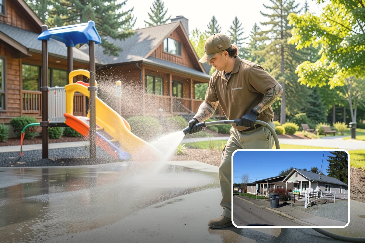 Fall Exterior Cleaning in South Prairie, Pierce County, WA - Strips away summer dust and the season's early leaf and needle fall