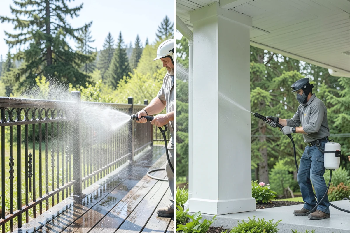 Fall Exterior Cleaning in South Prairie, Pierce County, WA - Clear loose leaves and conifer needles from target surfaces