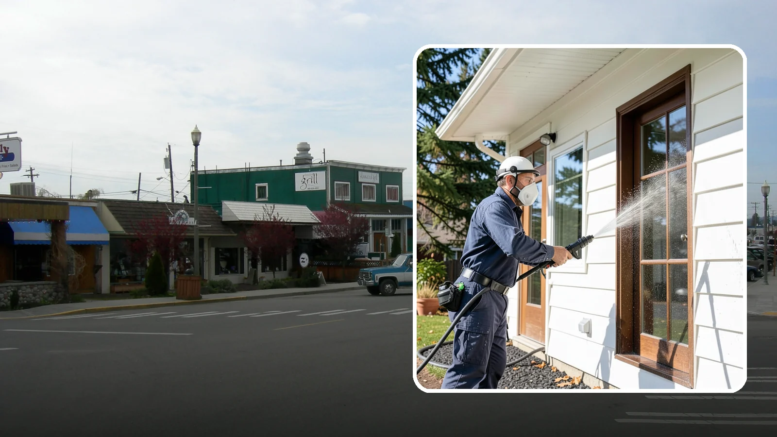 Fall Exterior Cleaning in Stanwood, Snohomish County, WA - A fall exterior cleaning removes summer's dust and the first flush of autumn debris before Washington's wet season sets in.
