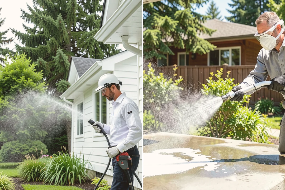 Fall Exterior Cleaning in Stanwood, Snohomish County, WA - Clear loose leaves and conifer needles from target surfaces