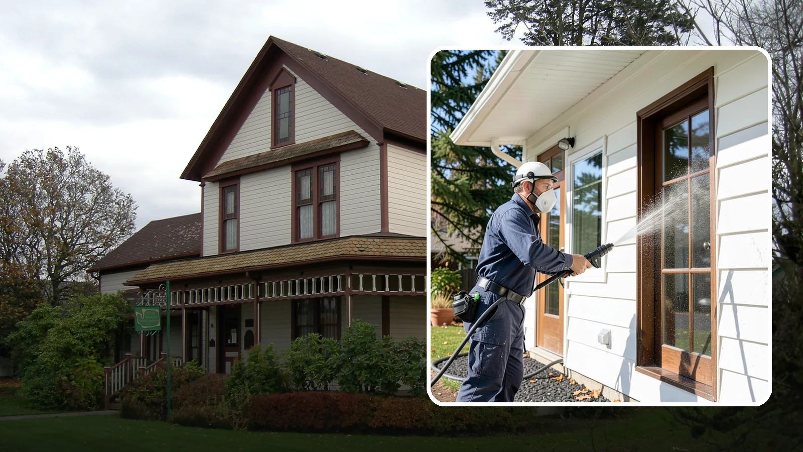Fall Exterior Cleaning in Sumner, Pierce County, WA - A fall exterior cleaning removes summer's dust and the first flush of autumn debris before Washington's wet season sets in.