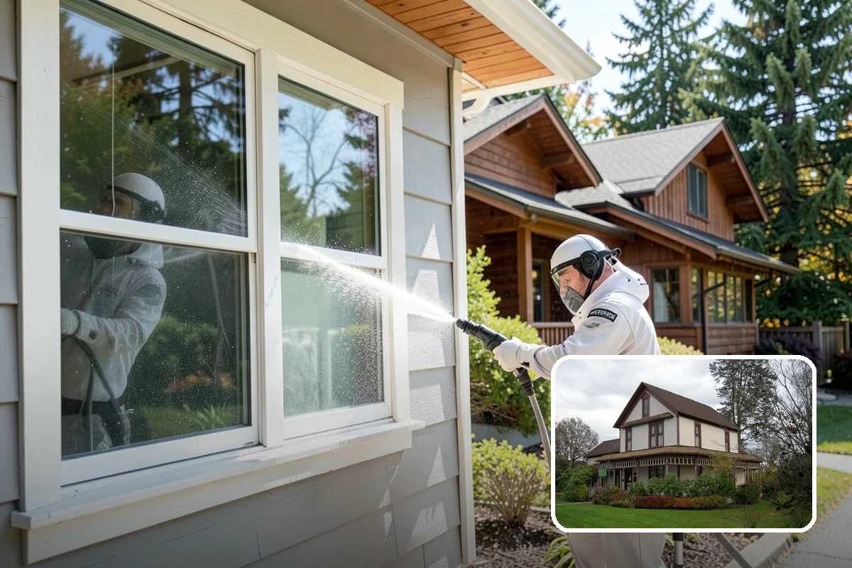 Fall Exterior Cleaning in Sumner, Pierce County, WA - Strips away summer dust and the season's early leaf and needle fall