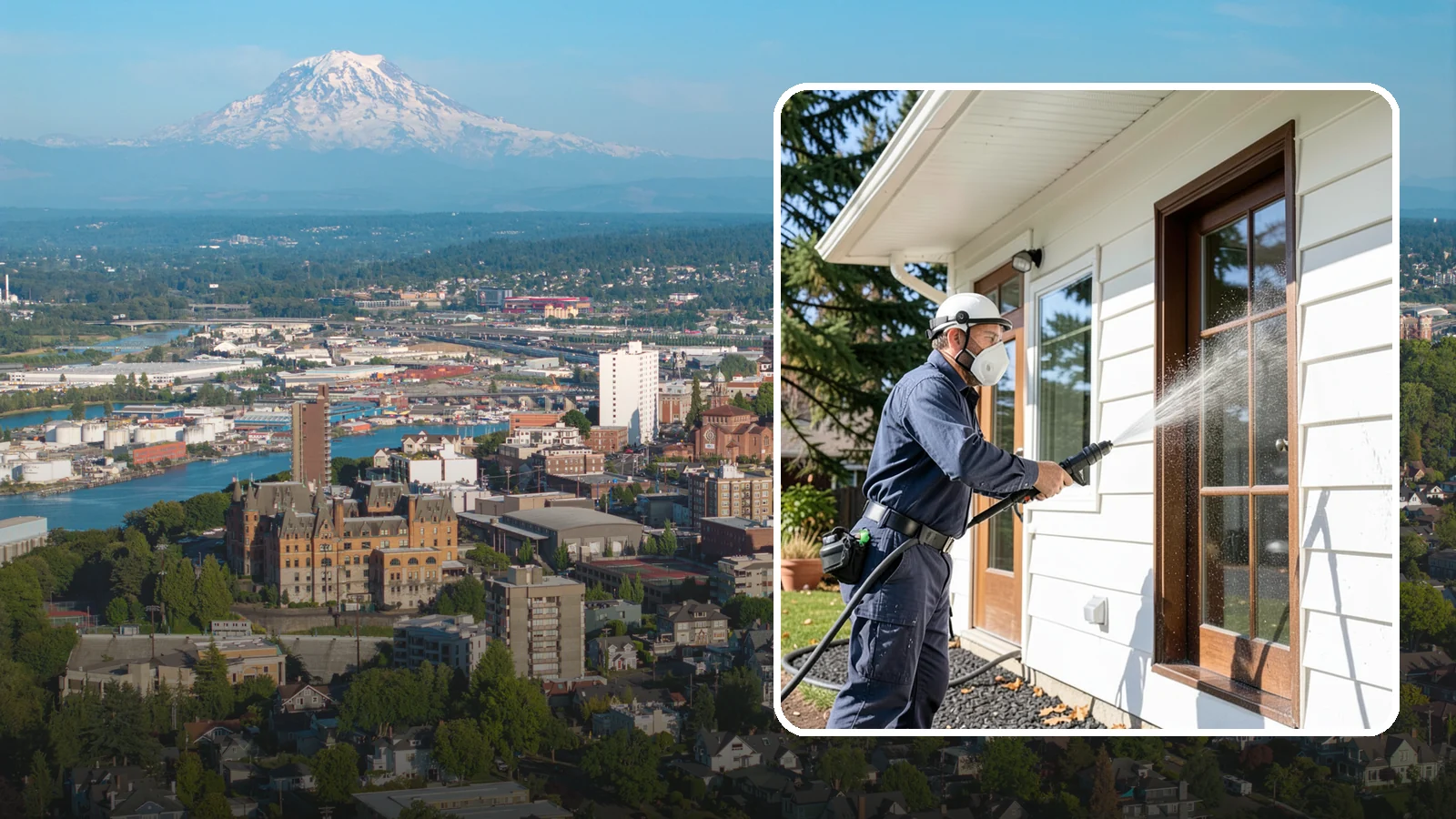 Fall Exterior Cleaning in Tacoma, Pierce County, WA - A fall exterior cleaning removes summer's dust and the first flush of autumn debris before Washington's wet season sets in.