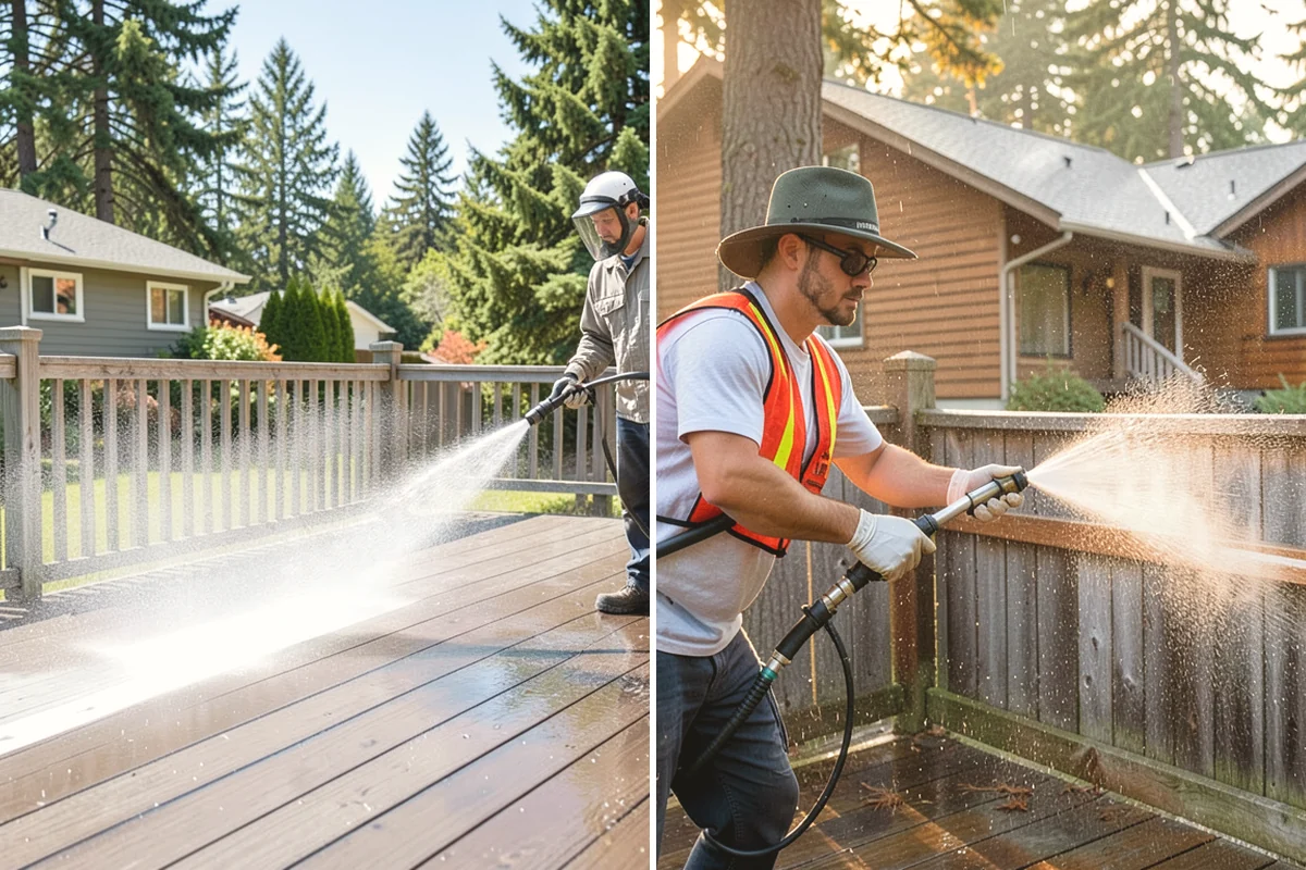 Fall Exterior Cleaning in Tukwila, King County, WA - Clear loose leaves and conifer needles from target surfaces