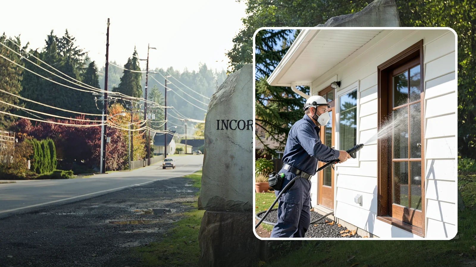 Fall Exterior Cleaning in Wilkeson, Pierce County, WA - A fall exterior cleaning removes summer's dust and the first flush of autumn debris before Washington's wet season sets in.