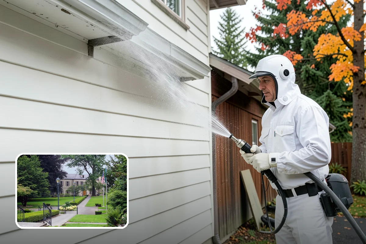 Fall Exterior Cleaning in Woodinville, King County, WA - Strips away summer dust and the season's early leaf and needle fall