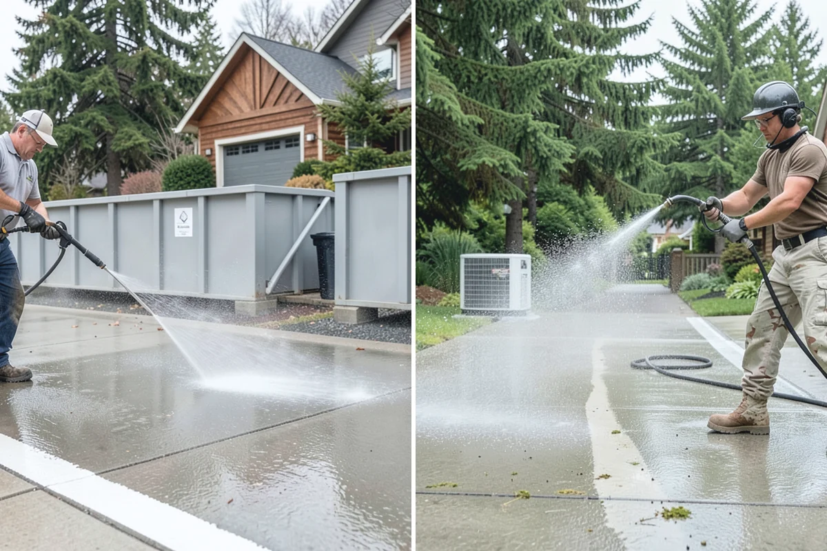 Fall Exterior Cleaning in Woodinville, King County, WA - Clear loose leaves and conifer needles from target surfaces