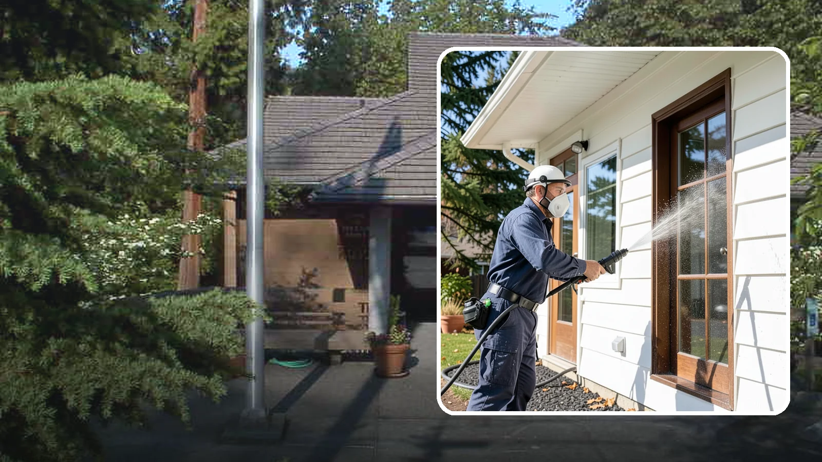 Fall Exterior Cleaning in Yarrow Point, King County, WA - A fall exterior cleaning removes summer's dust and the first flush of autumn debris before Washington's wet season sets in.