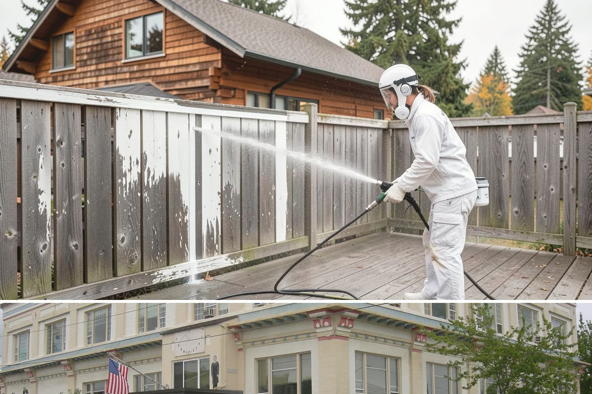 Fence Brightening in Anacortes, Skagit County, WA - Brighten during dry summer weather right before sealing so the wood stays low in moisture.