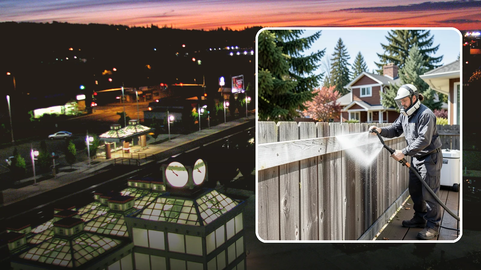 Fence Brightening in Auburn, King County, WA - A brightening rinse that neutralizes cleaners and lifts weathered gray to even out wood fence tone before sealing.
