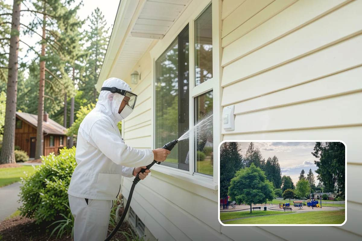 Fence Brightening in Bonney Lake, Pierce County, WA - Neutralizes cleaner residue and balances the wood's pH