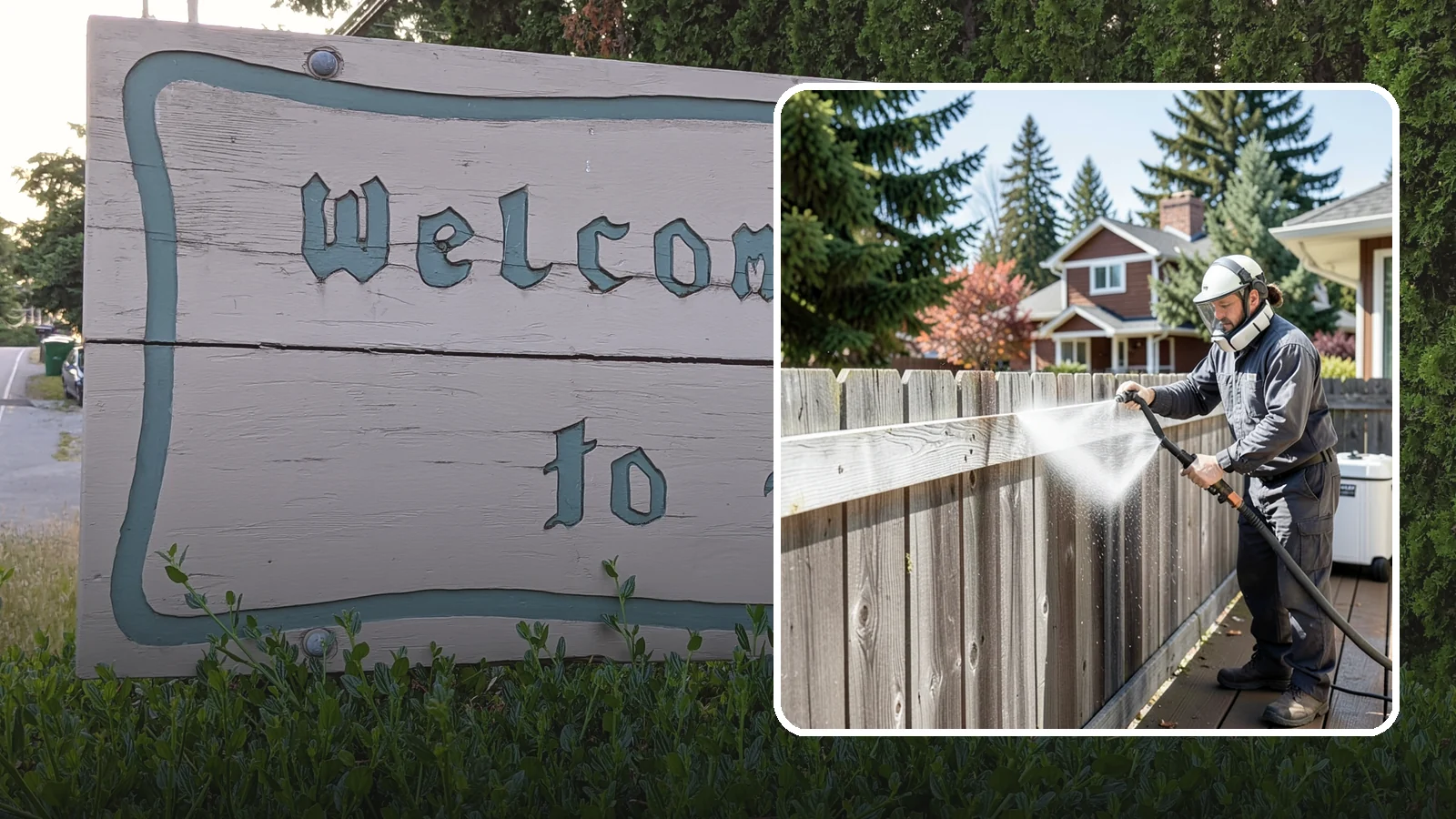 Fence Brightening in Brier, Snohomish County, WA - A brightening rinse that neutralizes cleaners and lifts weathered gray to even out wood fence tone before sealing.