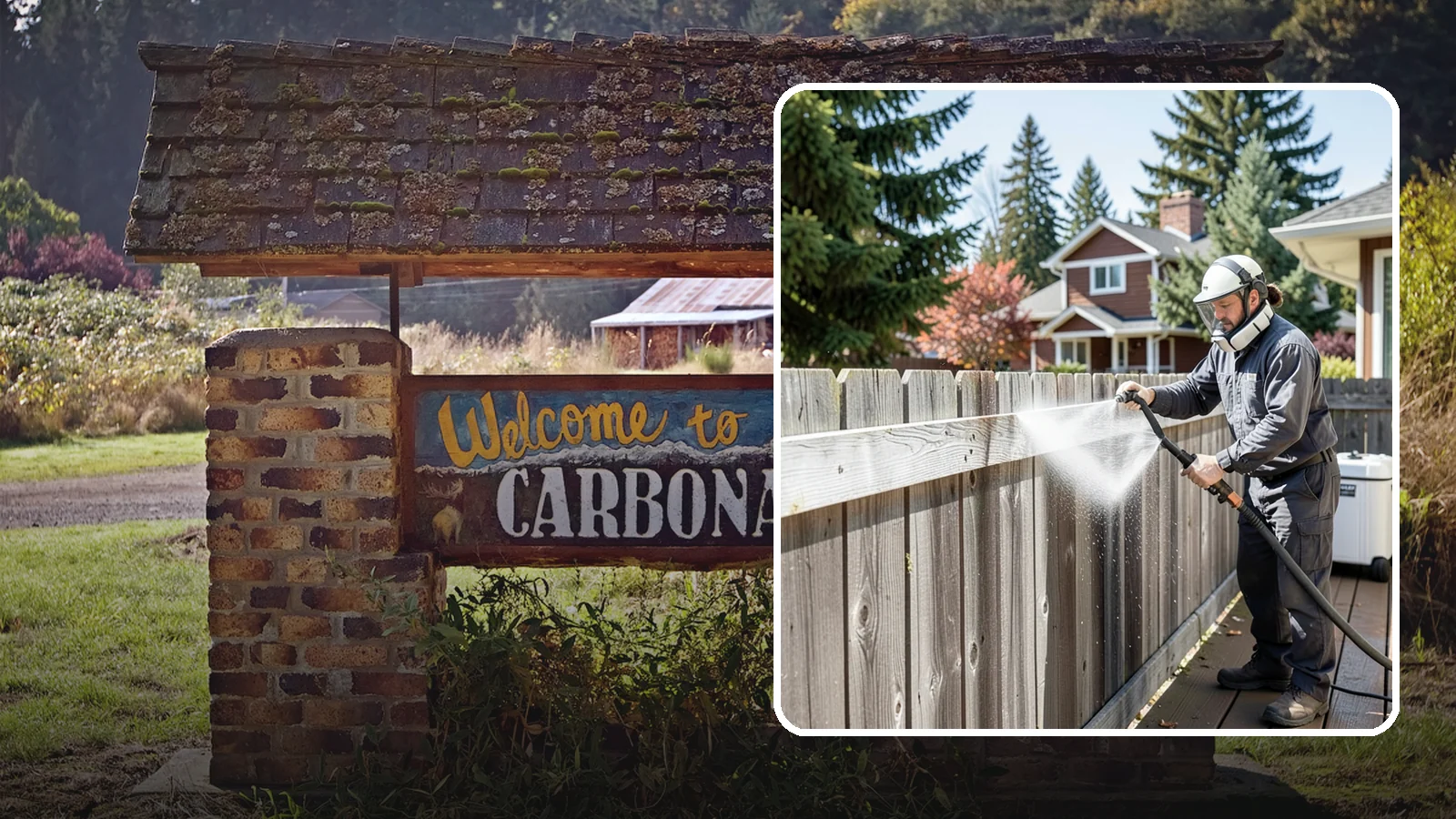 Fence Brightening in Carbonado, Pierce County, WA - A brightening rinse that neutralizes cleaners and lifts weathered gray to even out wood fence tone before sealing.