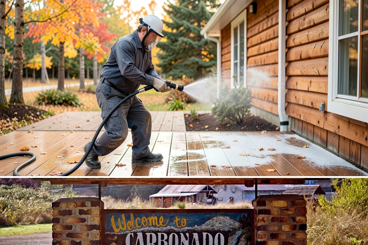 Fence Brightening in Carbonado, Pierce County, WA - Brighten during dry summer weather right before sealing so the wood stays low in moisture.