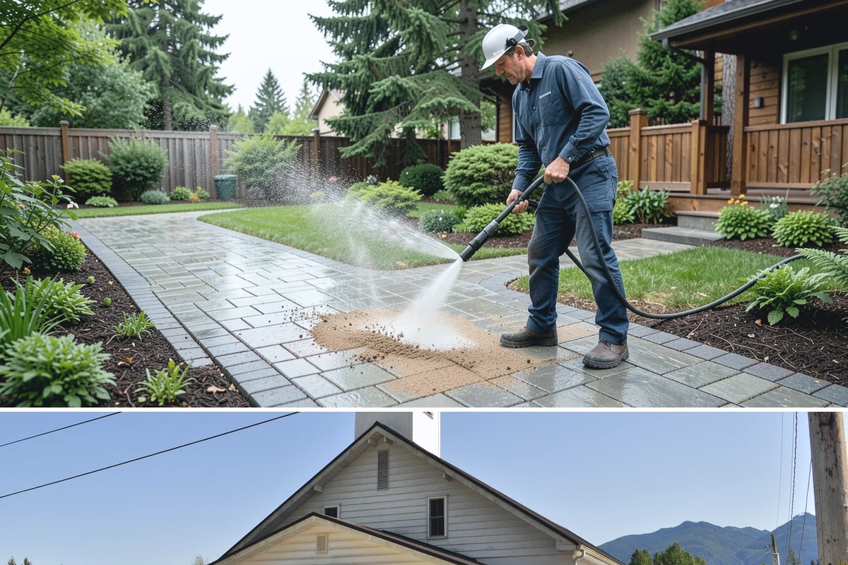Fence Brightening in Concrete, Skagit County, WA - Brighten during dry summer weather right before sealing so the wood stays low in moisture.