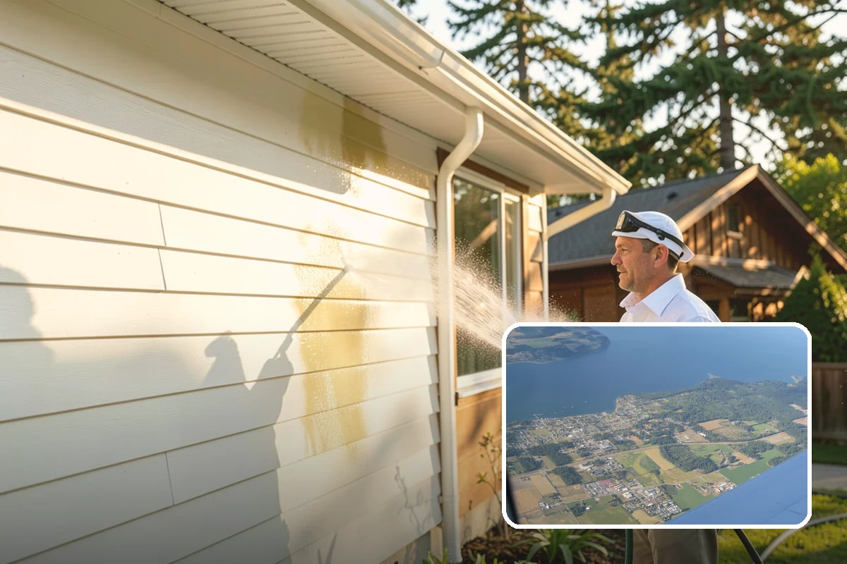 Fence Brightening in Coupeville, Island County, WA - Neutralizes cleaner residue and balances the wood's pH