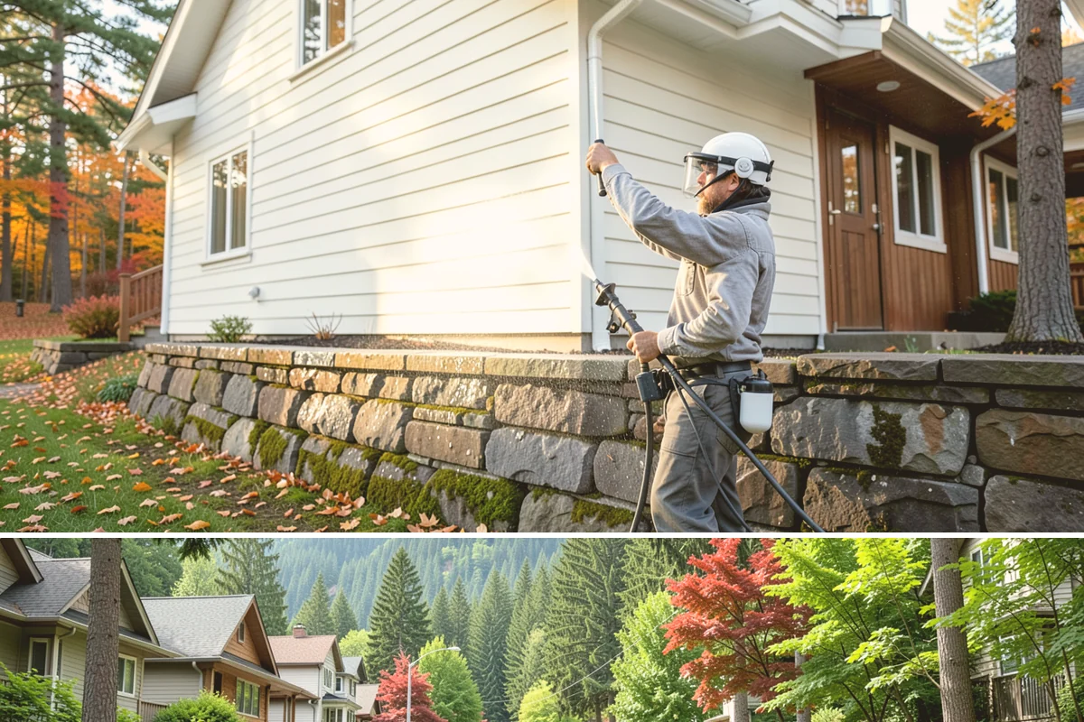 Fence Brightening in Darrington, Snohomish County, WA - Brighten during dry summer weather right before sealing so the wood stays low in moisture.