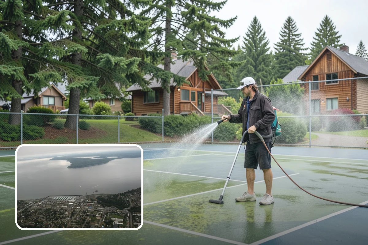 Fence Brightening in Des Moines, King County, WA - Neutralizes cleaner residue and balances the wood's pH