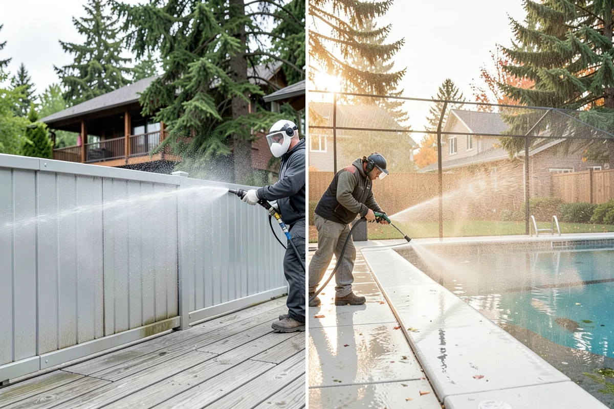 Fence Brightening in DuPont, Pierce County, WA - Confirm the fence has been washed or stripped first