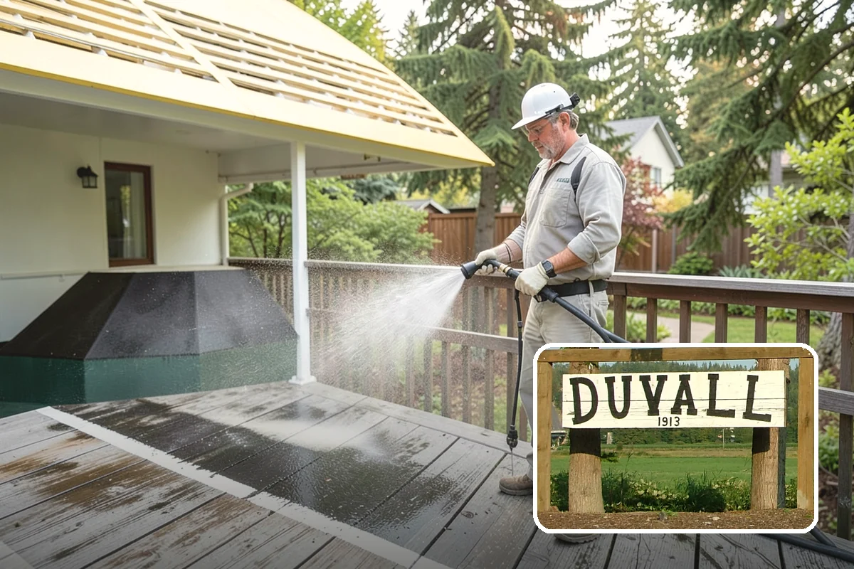 Fence Brightening in Duvall, King County, WA - Neutralizes cleaner residue and balances the wood's pH